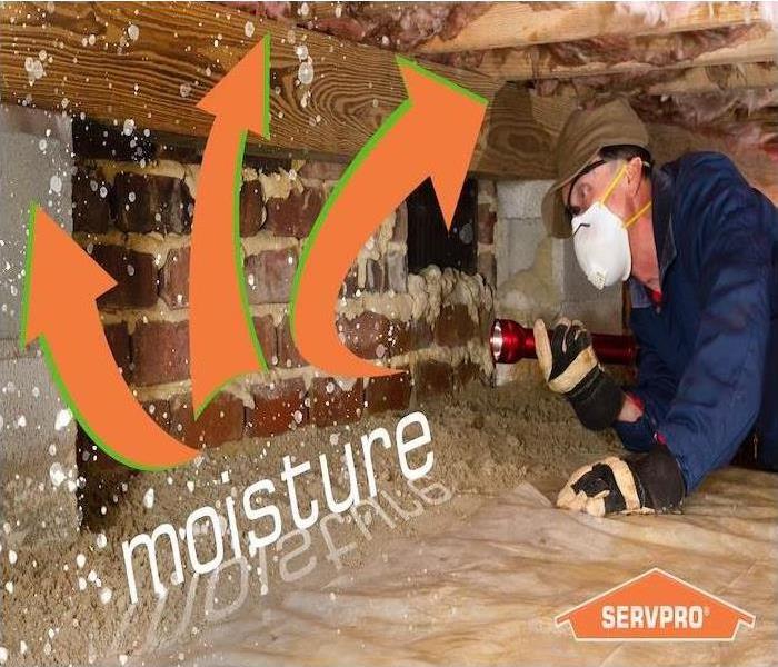 crawlspace with SERVPRO franchise 